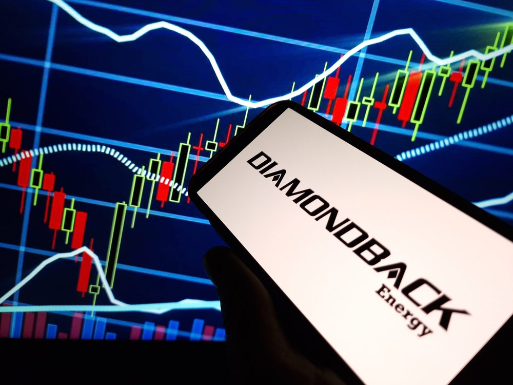 Energy - Diamondback Energy Inc logo and chart- by Piotr Swat via Shutterstock